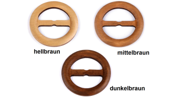 1 Stk Stegschnalle RUND aus Holz